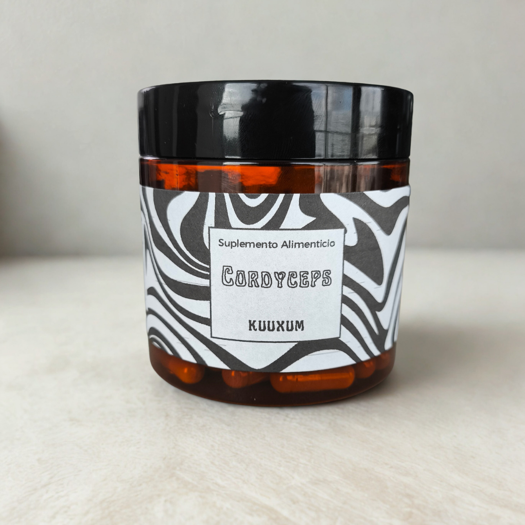 Frasco de cápsulas Cordyceps Kuuxum