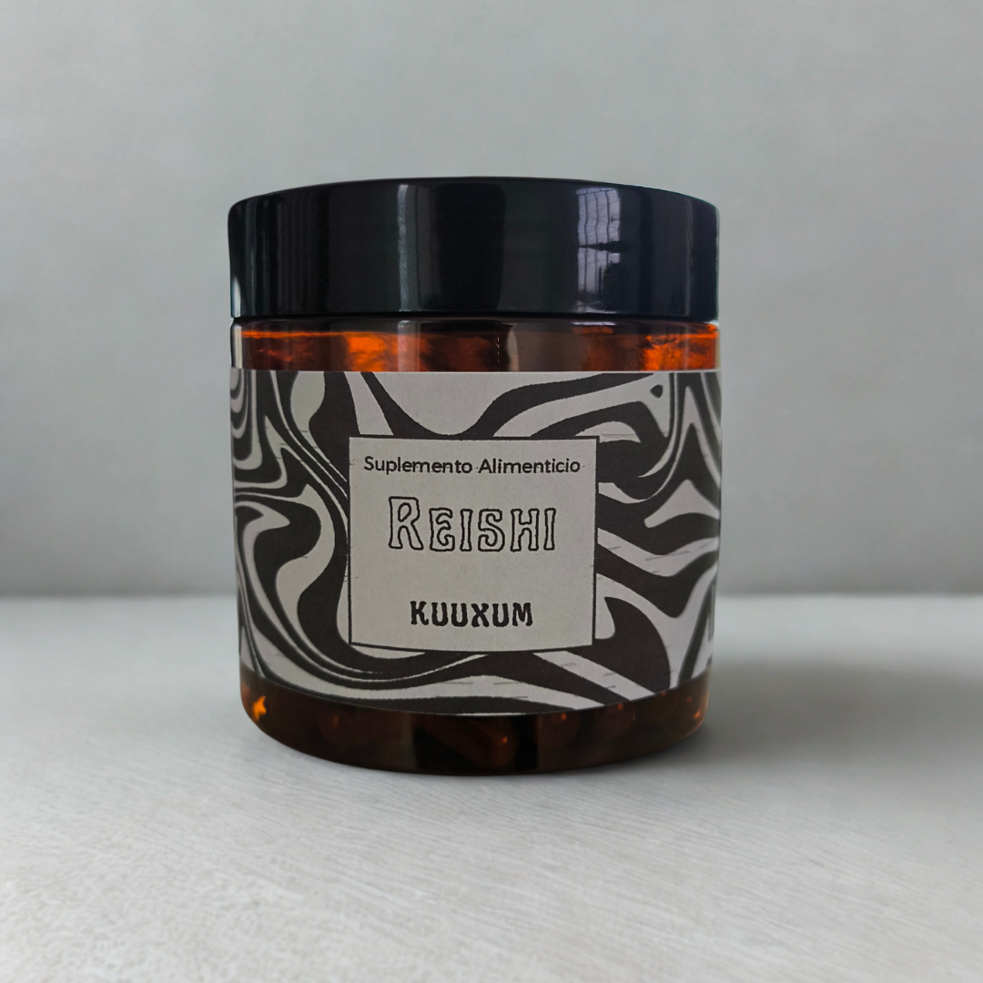 Frasco de cápsulas Reishi Kuuxum